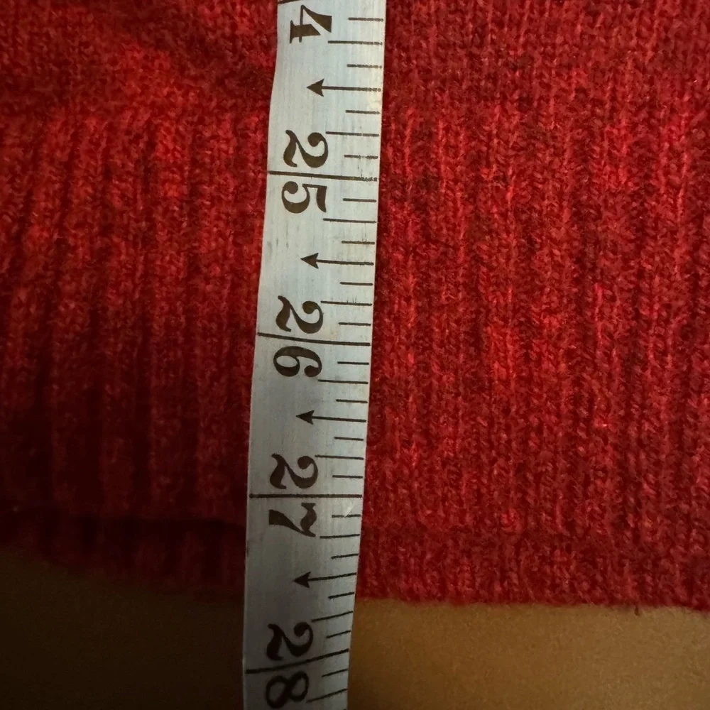 WOOL BANANA REPUBLIC Red Men's Quarter Zip Sweater Cardigan SZ XL Quiet Luxury